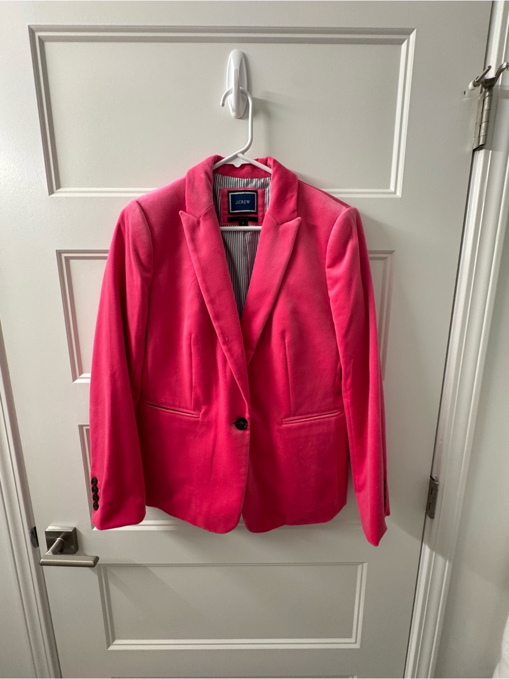 J. Crew Bright Pink Single-Button Blazer